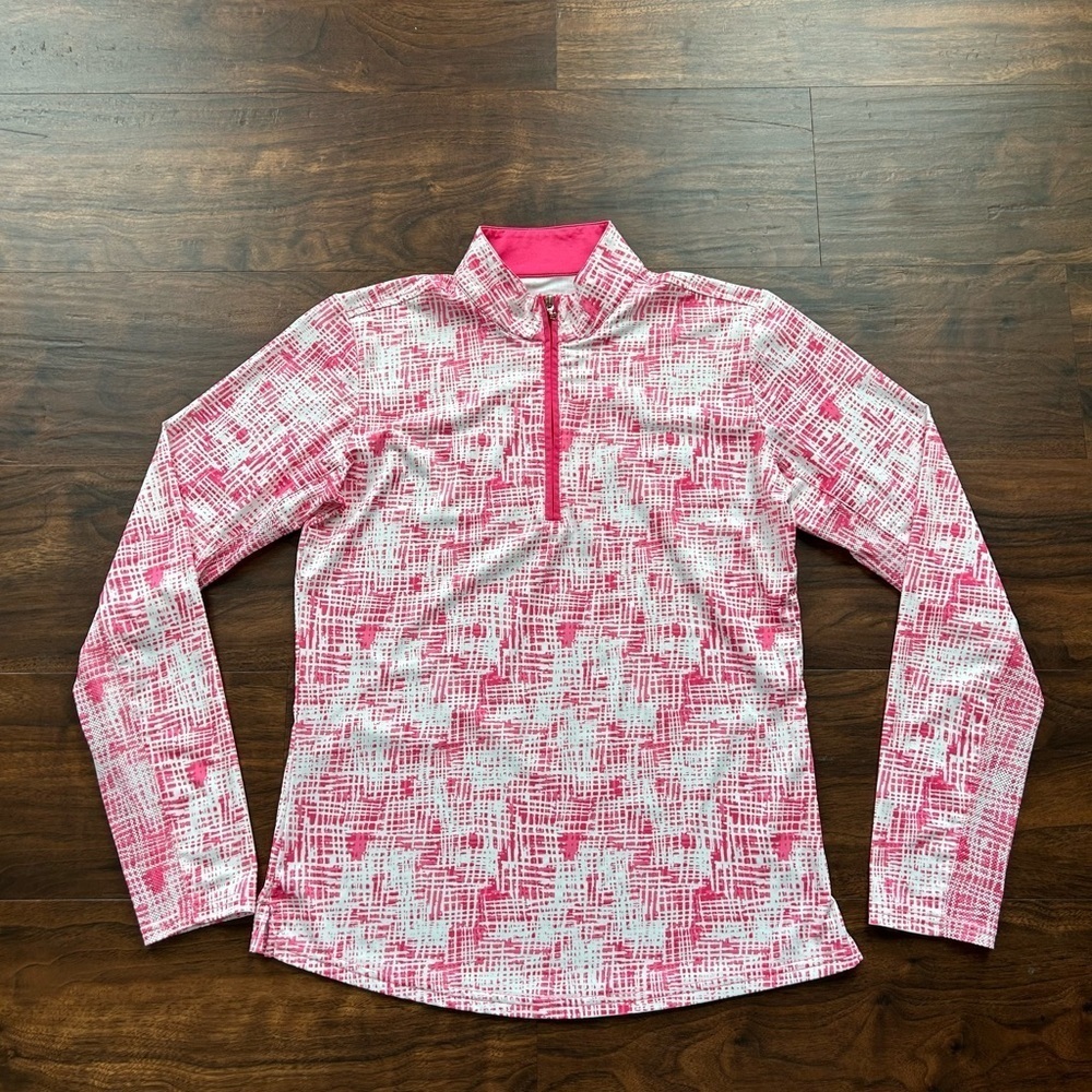 SanSoleil SolCool 1/4 Zip Pullover
Pink White
Size Small - Picture 1 of 6